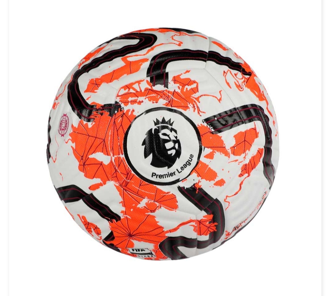 (عمده 36عددی)توپ فوتبال چرمی سایز 5 نایک طرح پریمیر لیگ انگلیس 2024 دوختی مناسب چمن (پس کرایه)