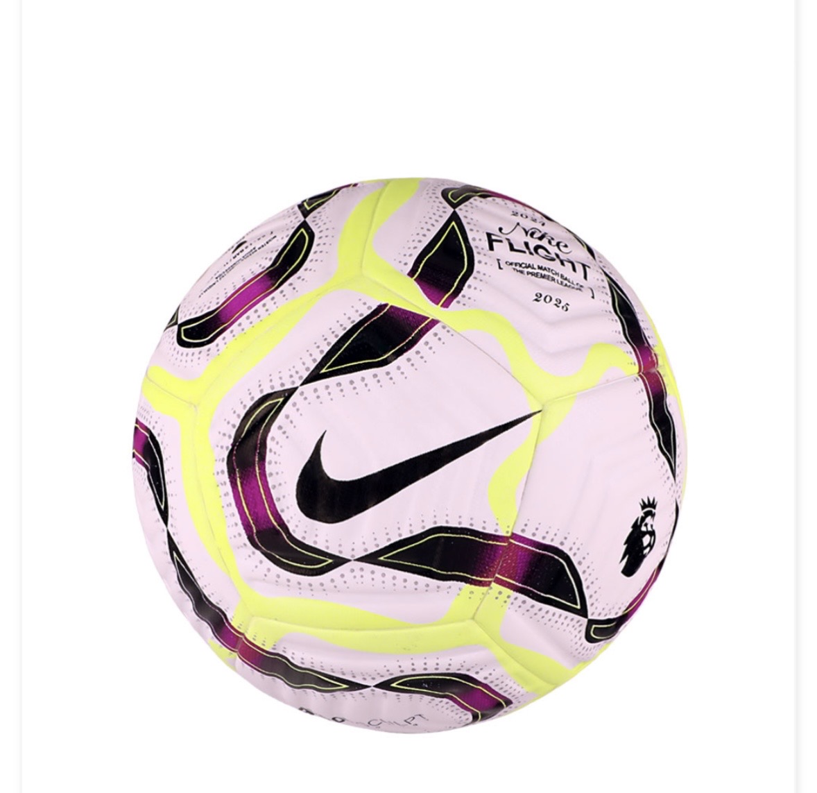 توپ فوتبال نایکی سایز ۵ مدل پریمیر لیگ ۲۰۲۵ چرم پرسی